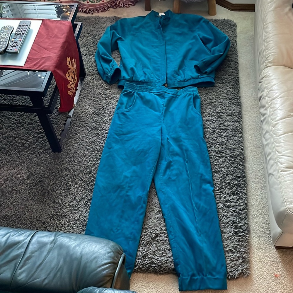 Vintage Teal Women's Pantsuit